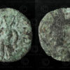 Monnaie kouchano-sassanide bronze C183. Empire Kouchan, royaume de Gandhara.