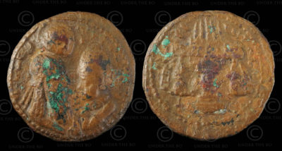 Monnaie sassanide bronze C310. Empire Sassanide.