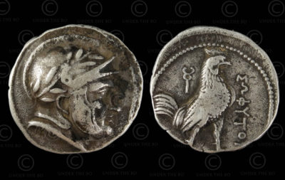 Monnaie Bactriane argent C308. Royaume pré-séleucide de Bactriane.