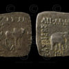 Monnaie indo-grecque C217D. Drachme d'argent d'Apollodotus I. Bactriane