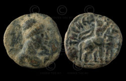 Monnaie kouchane C253E. Vima Takto (circa 80 - 100 ap. J-C). Empire Kouchan.
