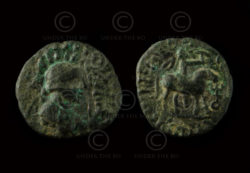Monnaie kouchane C262H. Vima Takto (circa 80 - 100 ap. J-C). Empire Kouchan.