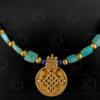 Gold and turquoise necklace 635. Designed by François Villaret.