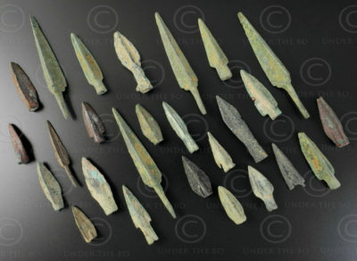 Parthian bronze arrowheads AFG92A. Indo-Parthian Kingdom, sourced in Afghanistan