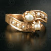 Pearls gold ring R267. France.