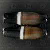 Perles agate à bandes à facettes BD277. Trouvée en Afghanistan.