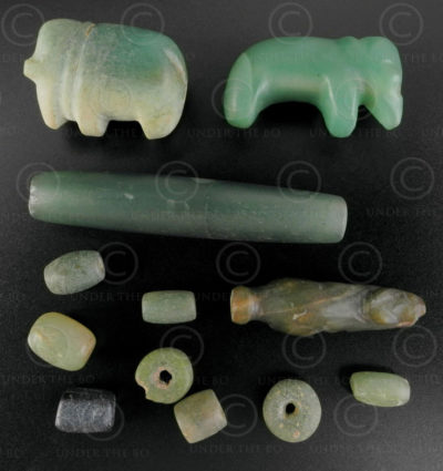 Perles jade Pyu BD204. Cités-états des Pyu, ancienne Birmanie.