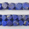 Perles lapis NBD4D. Lapis lazuli afghan, taillé en Inde.