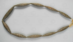 Perles spiralées bronze BD258. Trouvées dans la région tribale du nord de la Bir
