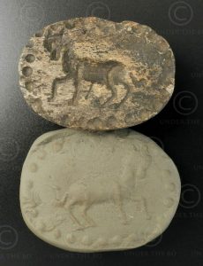 Pyu bone seals BU468L. Ancient city of Pegu (renamed Bago), Burma.