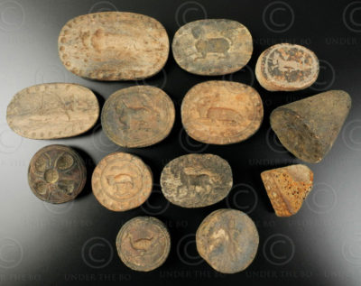 Pyu bone seals BU468L. Ancient city of Pegu (renamed Bago), Burma.