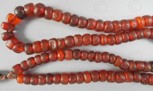 Tasbih burmite antique BD212. Inde, ambre originaire du nord de la Birmanie.