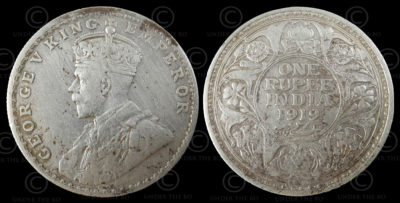 Roupie anglaise argent C190B. Inde, 1919.