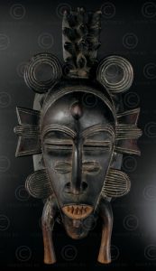 Senufo wooden mask 12OL06. Senufo culture, Ivory Coast, West Africa.