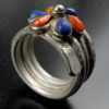Silver coiled ring R252B. Nepal.