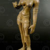 Parvati debout bronze 09KB4C. Tamil Nadu, Inde du sud.