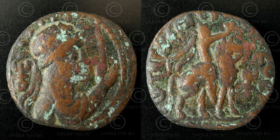 Kushan bronze coin C252A. Kushan Empire.