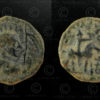 Kushan bronze coin C262G. Kushan Empire.