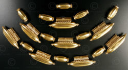 South Indian gold beads BD115. Kerala or Tamil Nadu, Southern India.