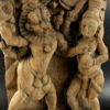Statue Narasimha bois IN592. Tamil Nadu, Inde du sud.