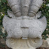 Stone lion head 09MM12. Tamil Nadu, southern India.