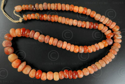 Strand ancient cornelian beads BD247. Sourced in various parts of India.
