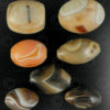 Suleimani agates beads 13SH30A. Lot of seven banded agates. Bactria, Northern Af