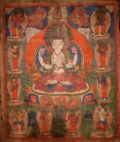 Tamang minority Avalokiteshvara thangka NT11, Nepal