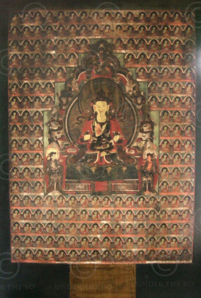 Thangka tibétain TIB130. Huile sur toile; Tibet.