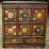 Tibetan cupboard BJ36R. Painted pinewood. Tibet.