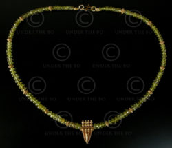 Necklace with tourmaline and gold 526