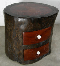 Trunk with drawers FV128. Hollowed out trunk of rain tree. Under the Bo workshop