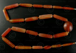 Tubular cornelian beads SH62. Bactria, Afghanistan.