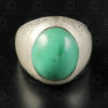 Turquoise and silver ring R280H. Turkmen culture, Central Asia.