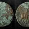Kushan bronze coin C137.  Kushan Empire.