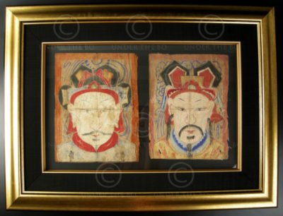 Yao paper masks YA151A. Lantien Yao minority. Laos or Southern China.