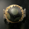 Silver and Gavri glass ring R279C. Afghanistan.