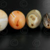 Suleimani agates beads 13SH30A. Lot of seven banded agates. Bactria, Northern Af