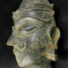 Bronze Shiva mask 16P13C. Bhuta cult, Tulu Nadu region. Coastal Southern Karnataka state or Northern Kerala, Southern India.