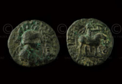 Kushan coin C262H. King Vima Takto. Gandhara.