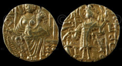 Kushan gold coin C280. King Kipanadha (late fourth century AD)