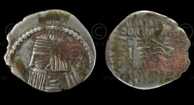 Parthian coin C227. King Artabanos II (10-38 AD). Parthia (Iran)