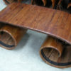 Spiral console or coffee table, console FV10, local wood (alangium salvifolium)