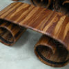 Spiral console or coffee table, console FV10, local wood (alangium salvifolium)