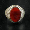 Cornelian and silver ring R288N. Central Asia and Afghan culture.