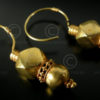 Rajastan golden earrings E192. Rajastan, West India.