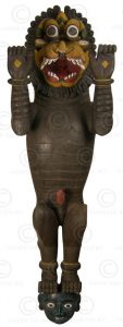 Giant lion statue 08LN17. Tamil Nadu, southern India.