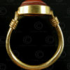 Banded agate gold ring R245A. Afghanistan.