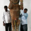 Giant lion statue 08LN17. Tamil Nadu, southern India.