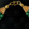 Necklace with malachite and gold beads 431, Under the Bo workshop
